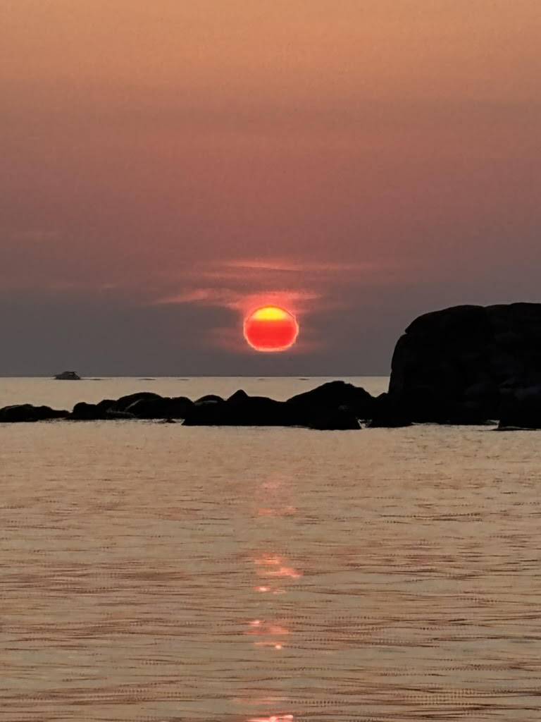 A màghjina - Marina di  Davia : u sole si ne và
