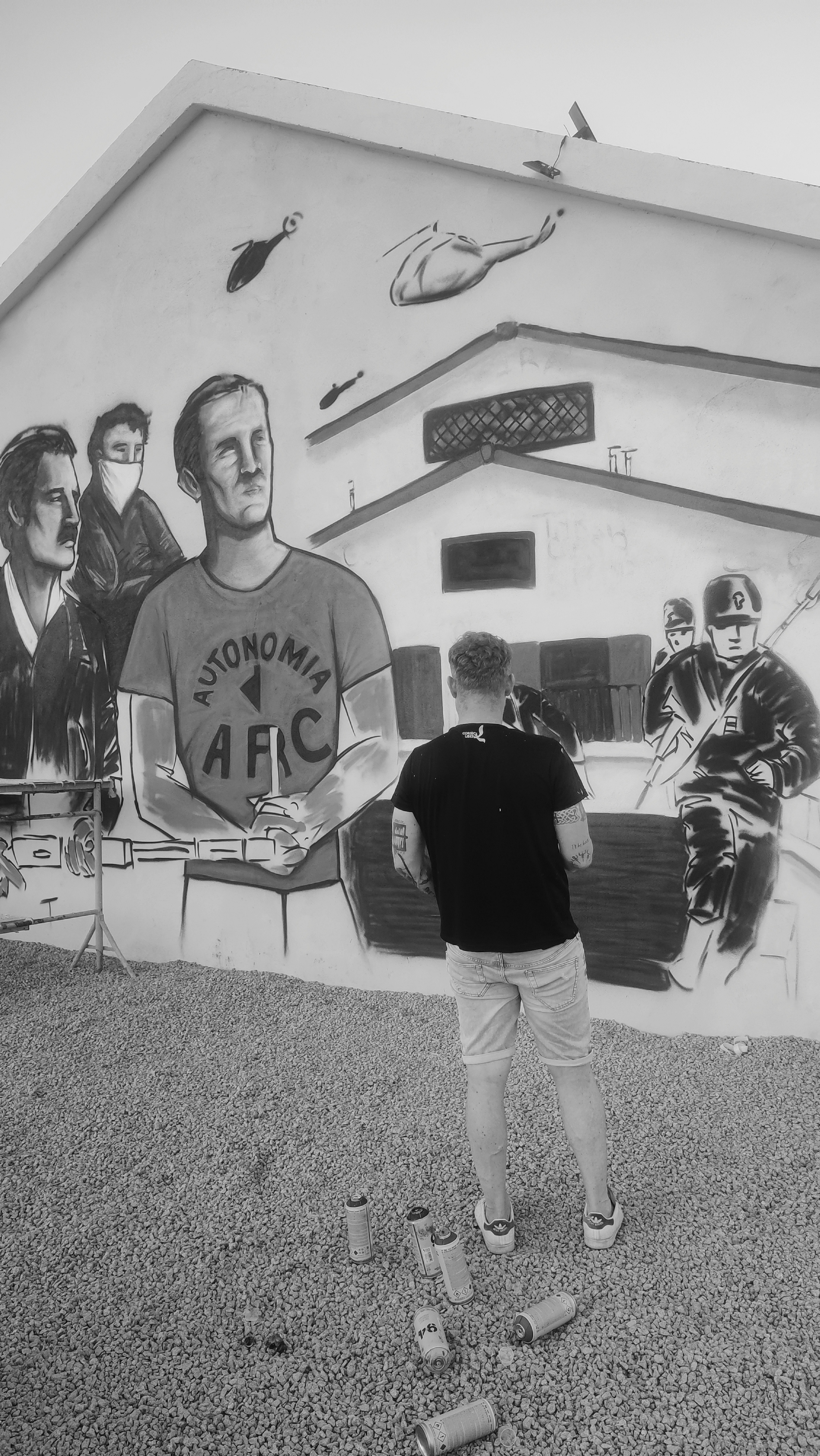 ​La mémoire d’Aleria célébrée par une fresque militante dessinée par l’artiste Piombu