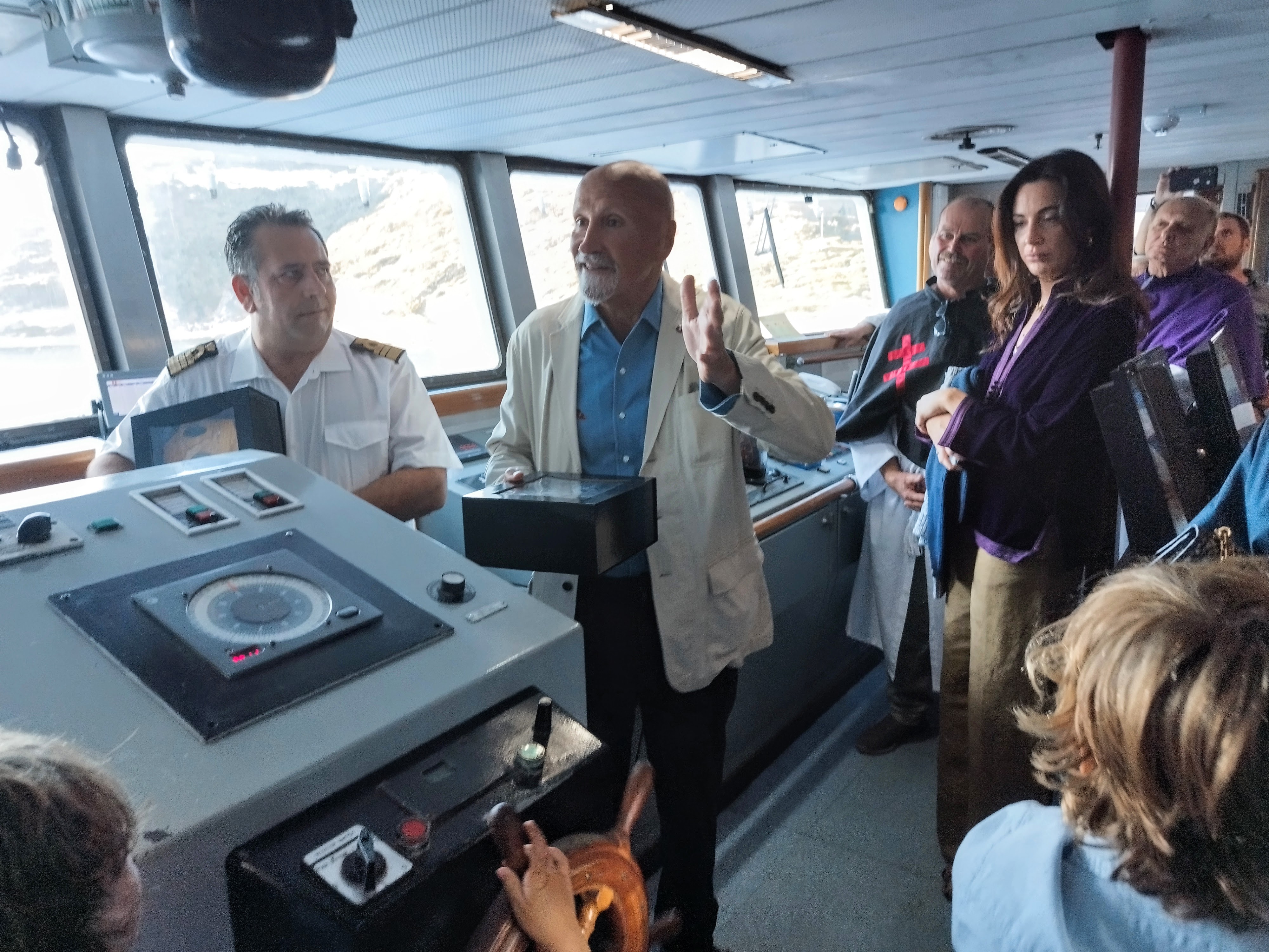 L'armateur italien, Vincenzo Onorato, propriétaire de la Moby Lines, était à Bonifacio ce dimanche pour l'inauguration du "Bunifazziu".