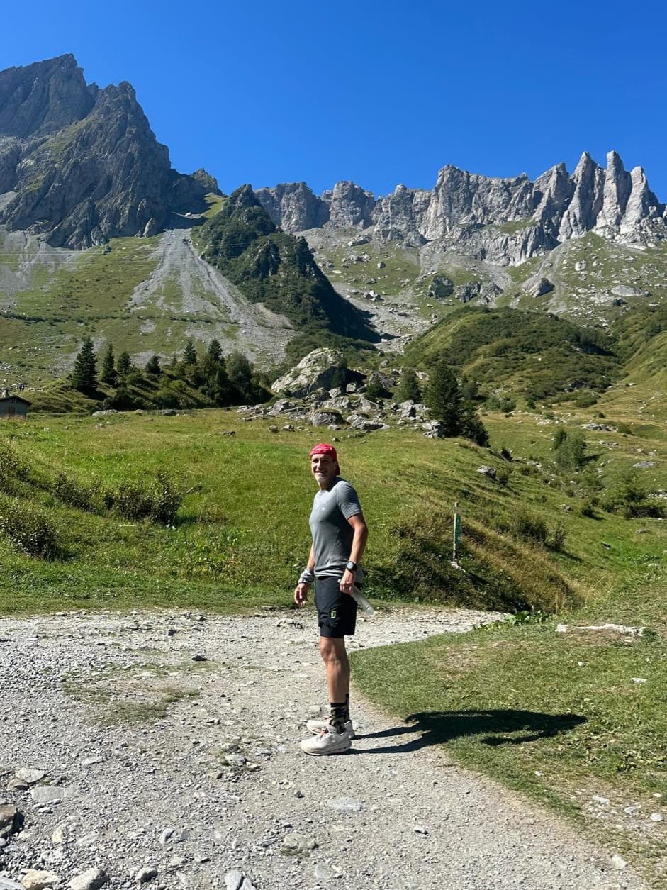 Fabrice Figarella avant le départ de l'UTMB