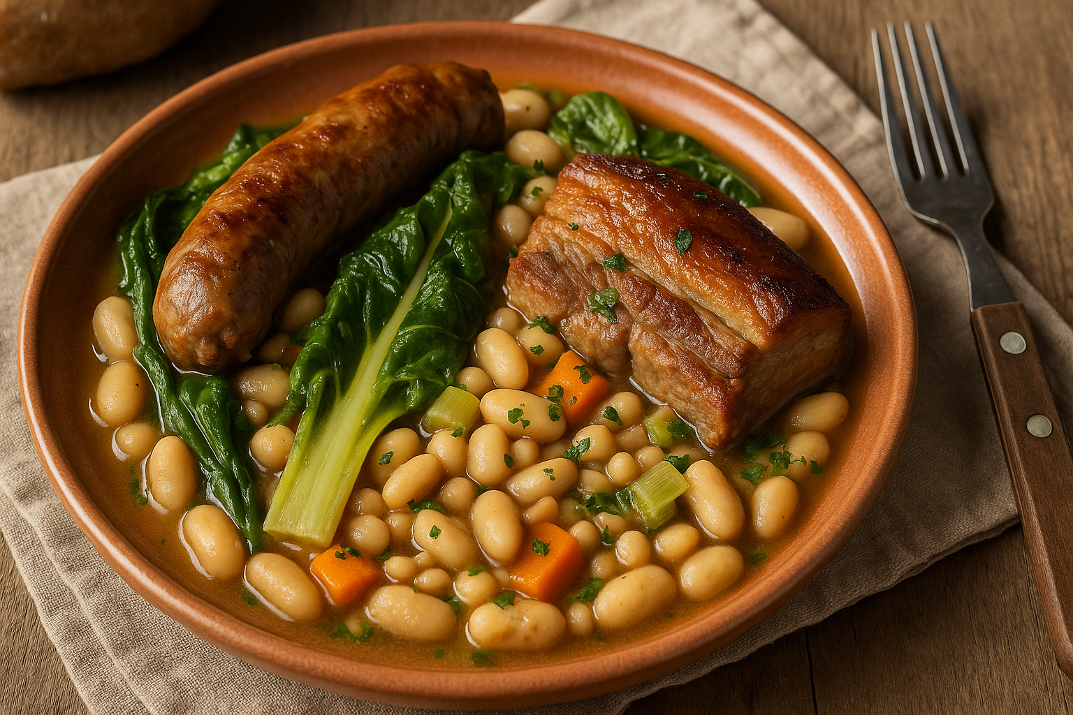 À table - Suppa aux légumes, figatellu et panzetta 