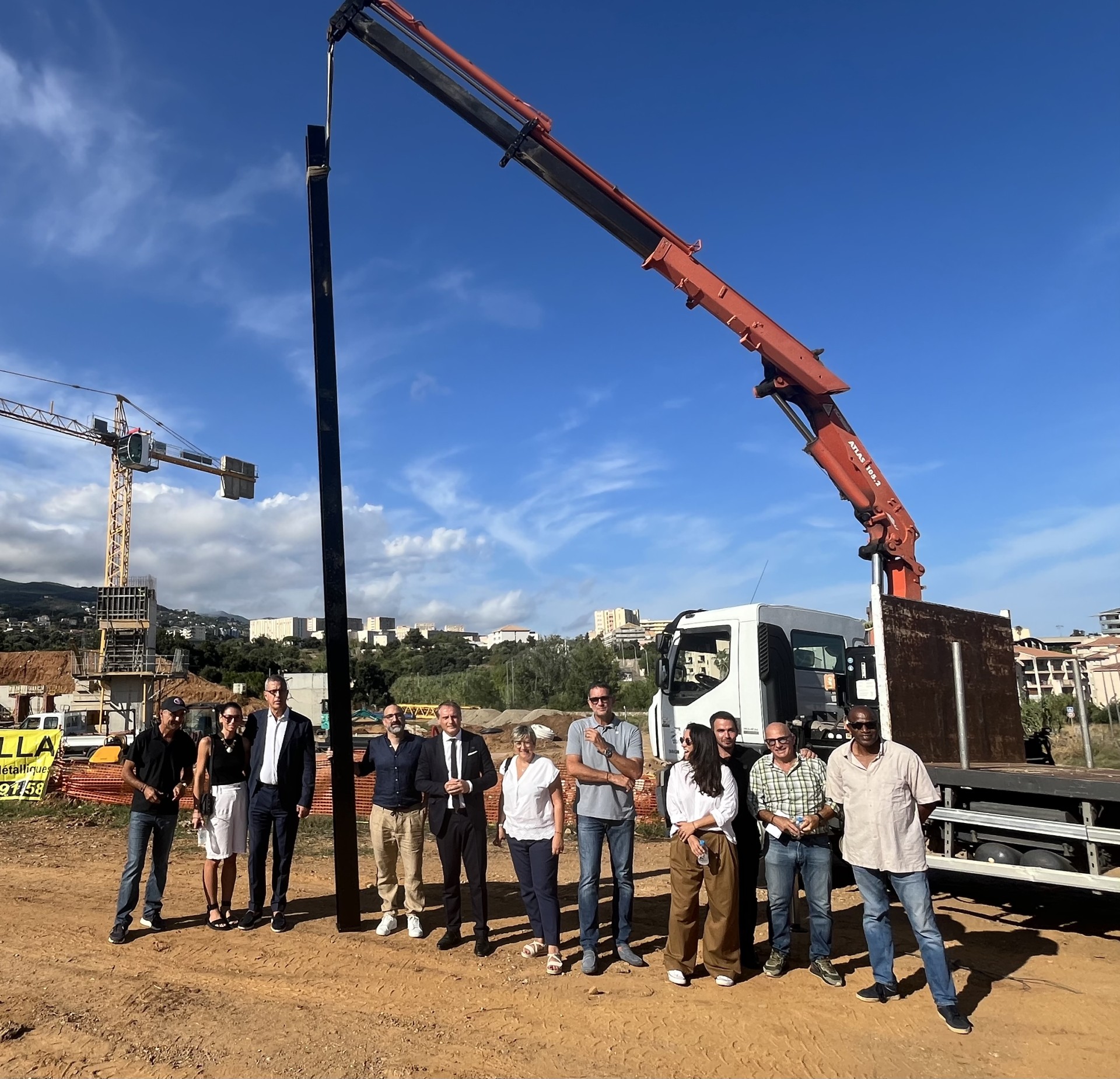Cinéma : pose de la première pierre du multiplexe Le Cube à Bastia