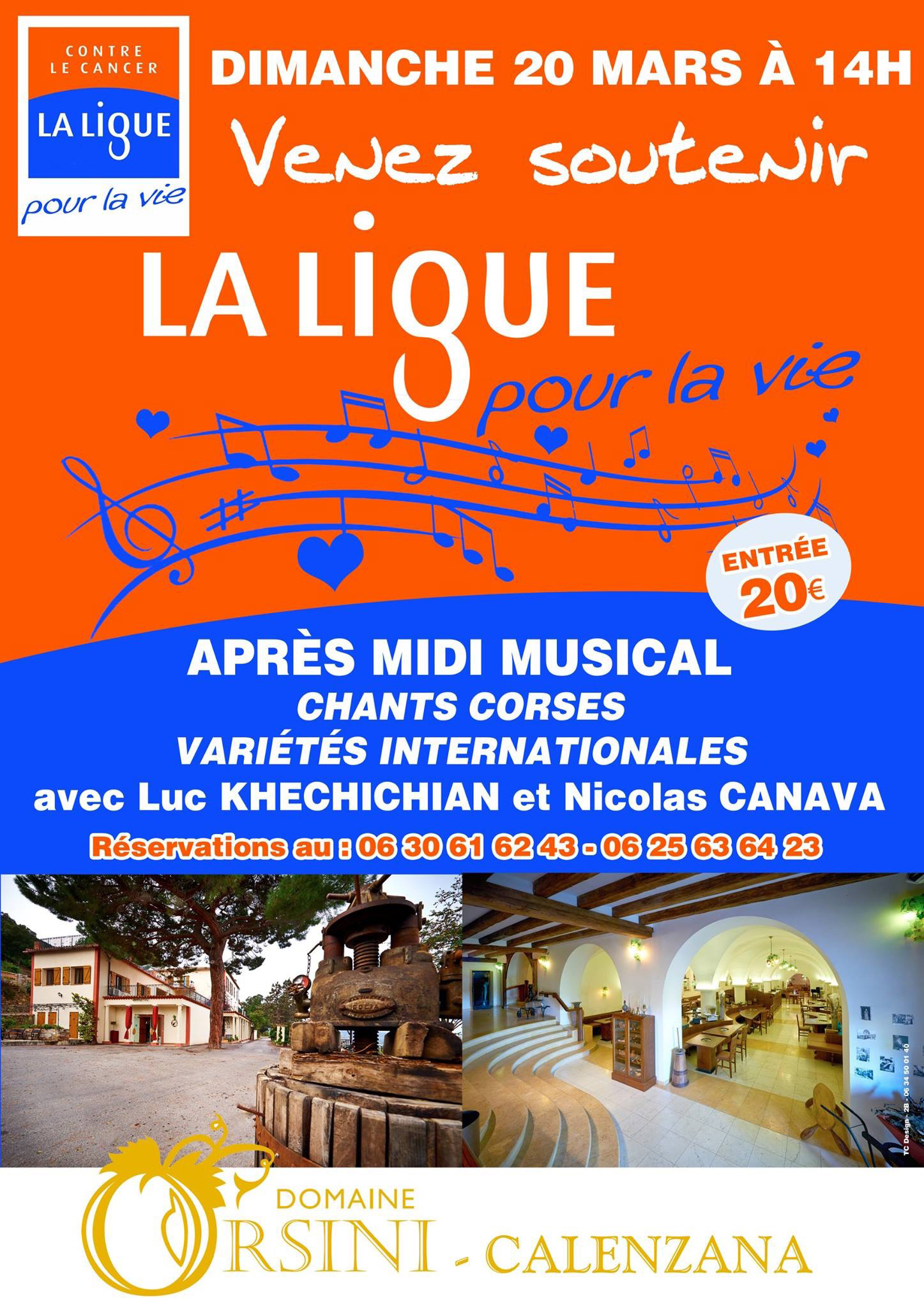 Après-midi musical au profit de la Ligue contre le cancer au Domaine Orsini de Calenzana