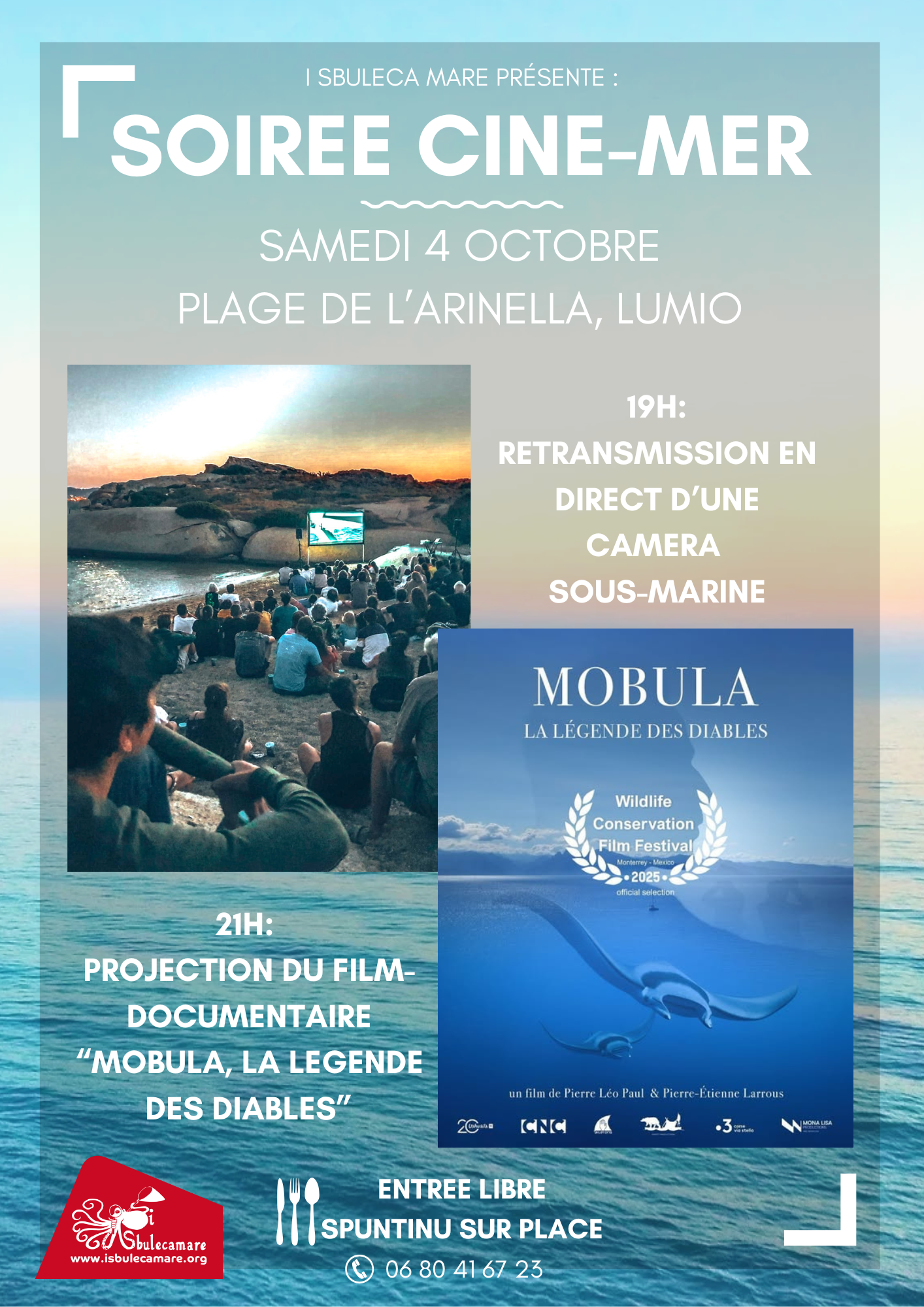 Lumiu : Soirée caméra sous-marine suivie de la projection de "Mobula, la légende des diables" avec I Sbuleca mare