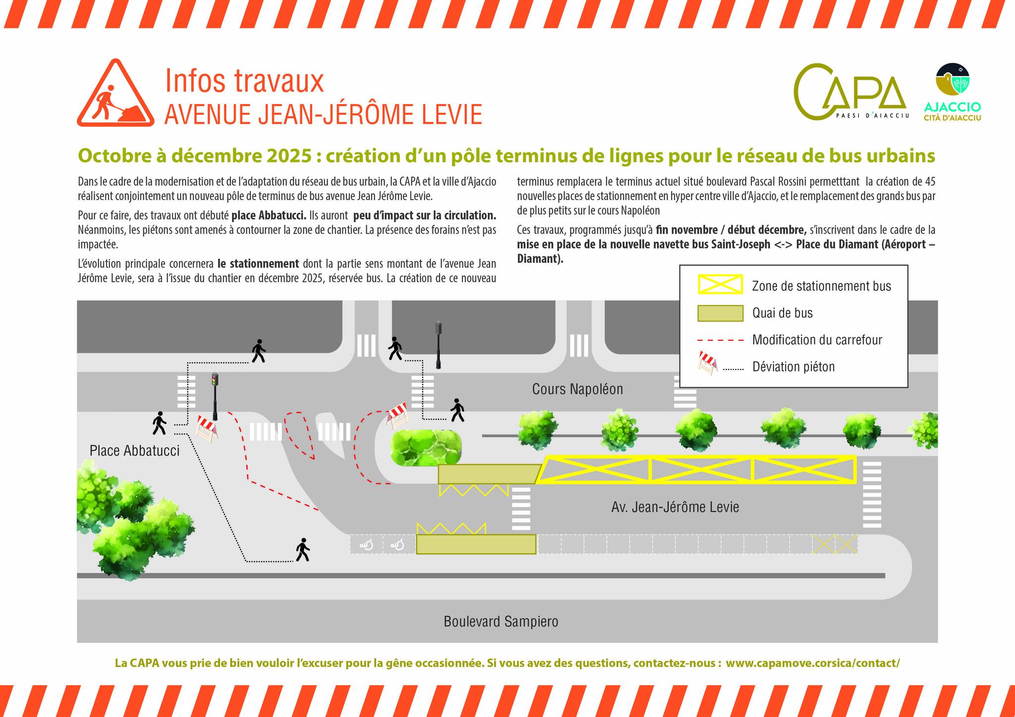 Ajaccio : des travaux en cours pour créer un nouveau pôle terminus pour les bus