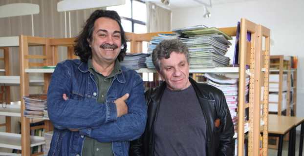 Marcel Fortini, le directeur du centre méditerrannéen de la photographie et Patrick Chauvel