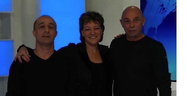 Reine Renou, entourée de l’auteur Charles Bultez et du compositeur Jean-Pierre Porcheddu.