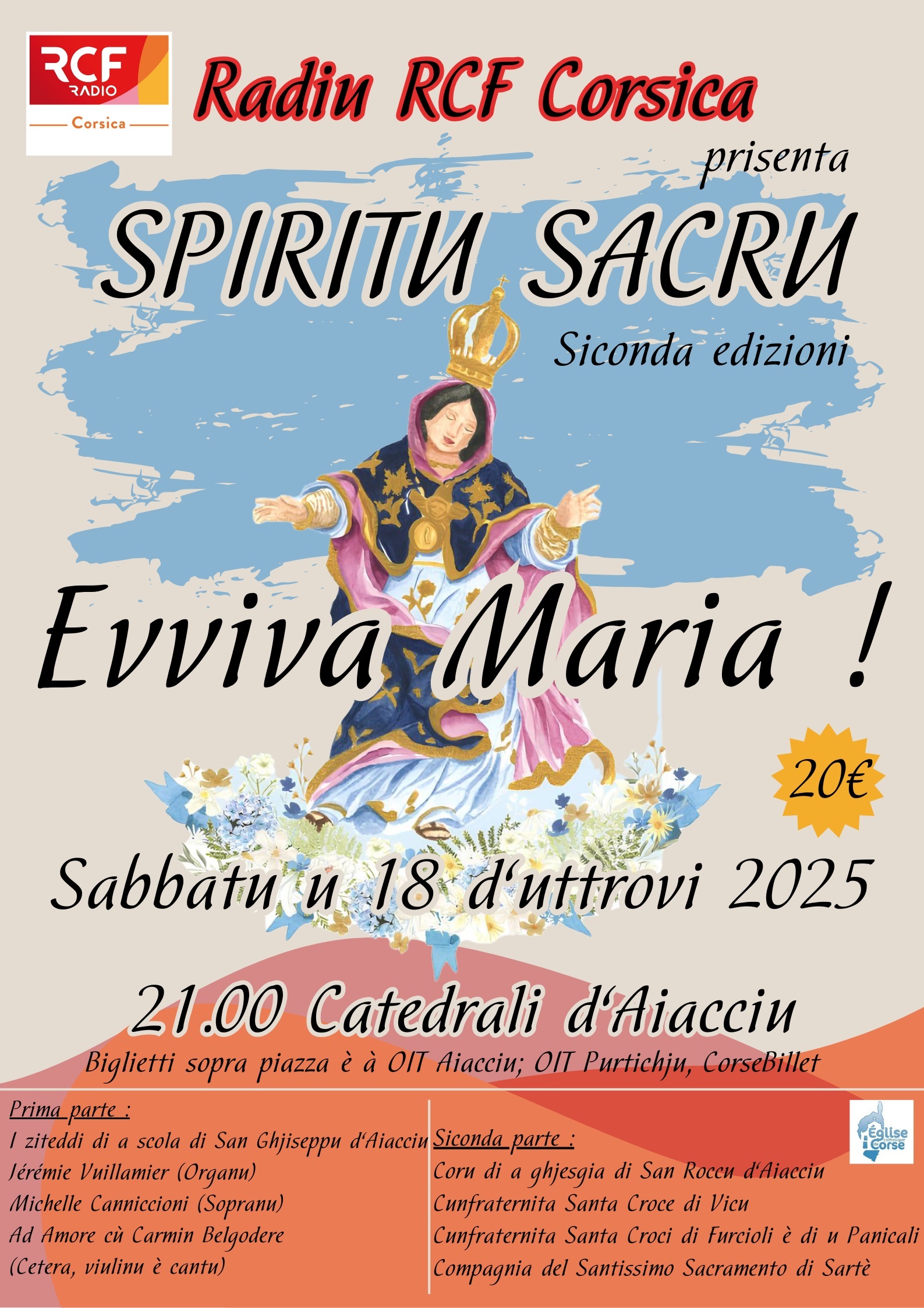 Ajaccio : Une 2ème édition du festival « Spiritu Sacru » en hommage à la Vierge Marie