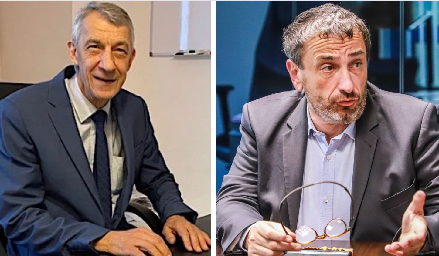 Michel Castellani, député Femu a Corsica de la première circonscription de Haute Corse, et Paul-André Colombani, député PNC de la deuxième circonscription de Corse-du-Sud, tous deux membres du groupe LIOT.