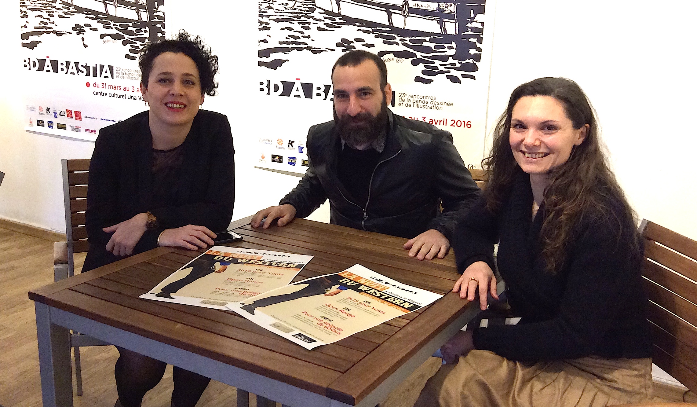 Frédérique Balbinot (The Punchline Ciné-Club Bastia), Daniel Benedittini ( cinéma Le Régent), Juana Macari (Una Volta)