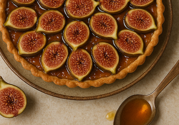 À table - Tarte aux figues et miel du maquis