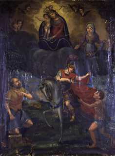La charité de saint Martin, tableau d'autel des vignerons de Terra Nova, Cathédrale Ste Marie à Bastia. Photo Christian Andreani.