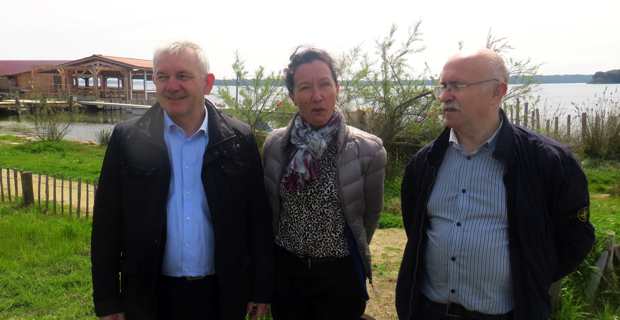 François Orlandi, Marie-Ange Pergola, conseillère départementale du canton de Ghisonaccia, Francis Guidici.