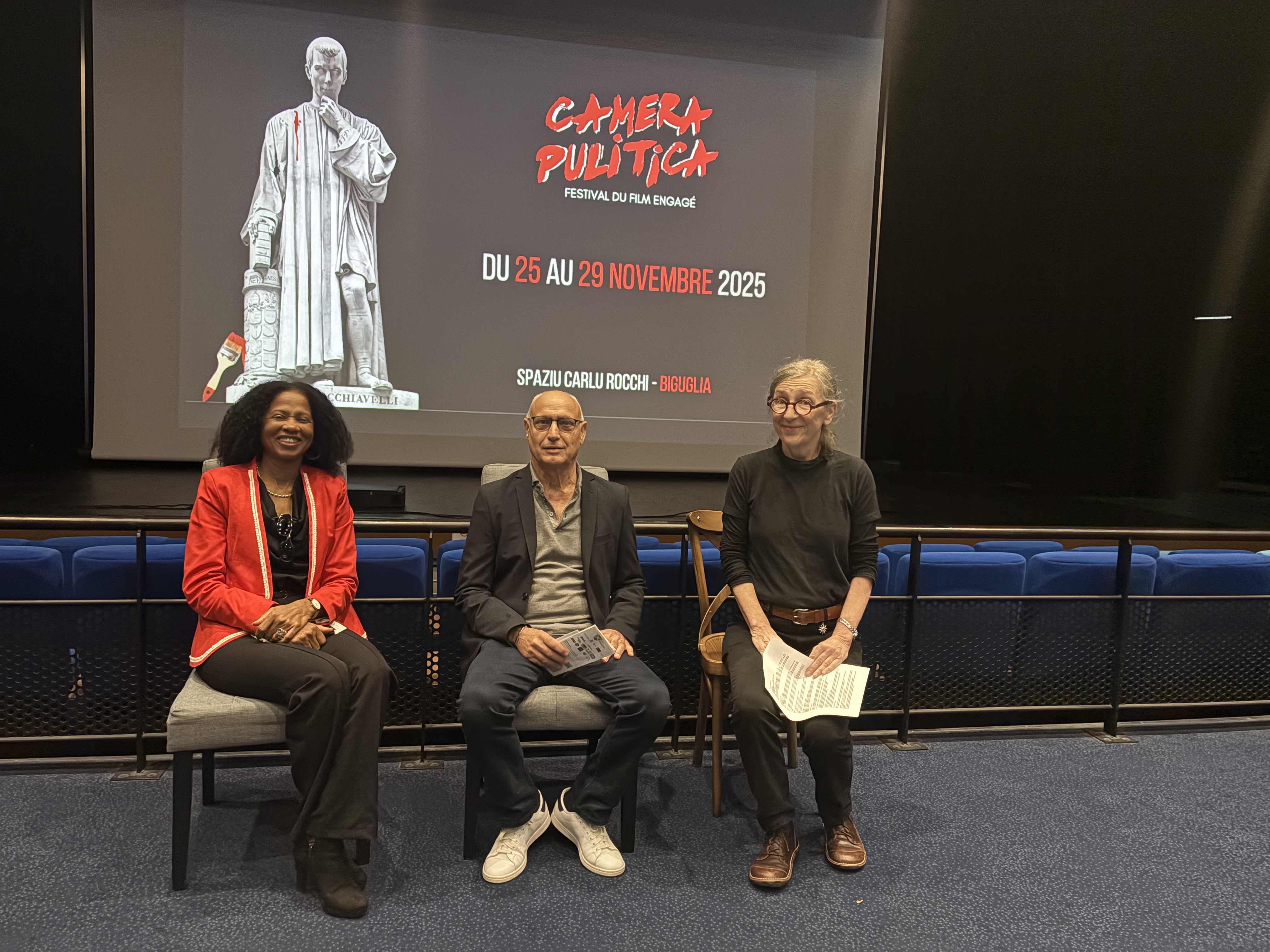 Yannick Decombes, François Leonelli et Michèle Corrotti ont présenté ce mercredi à Biguglia, la 2e édition de "Camera pulitica"
