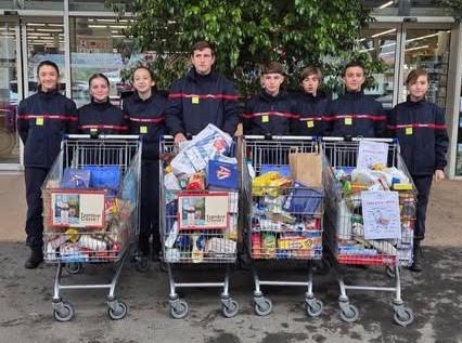Les jeunes sapeurs-pompiers de Saint-Florent solidaires des étudiants