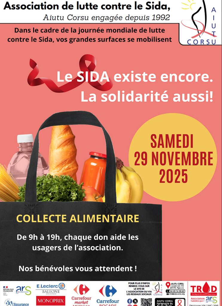 Ajaccio - Aiutu Corsu organise une nouvelle collecte alimentaire le 29 novembre