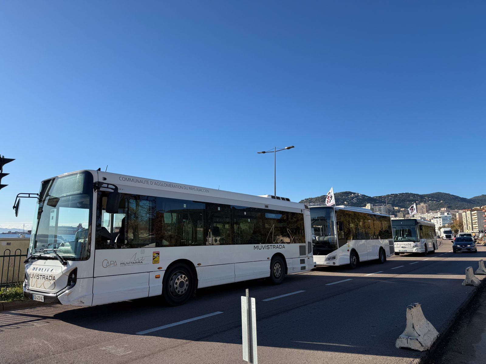 Ajaccio : une grève des bus de la Muvistrada provoque d’importants embouteillages
