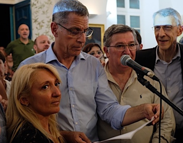Le torchon brûle entre Pierre Savelli et Jean-Louis Milani (à sa gauche) ici avec Emmanuelle De Gentili et Michel Castellani, député de la Haute-Corse (Photo CNI)