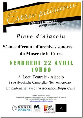 Séance d'écoute d'archives sonores du Musée de la Corse