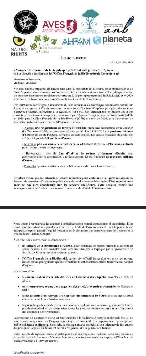 Corse-du-Sud : des associations dénoncent l’enterrement de procédures pour infractions environnementales