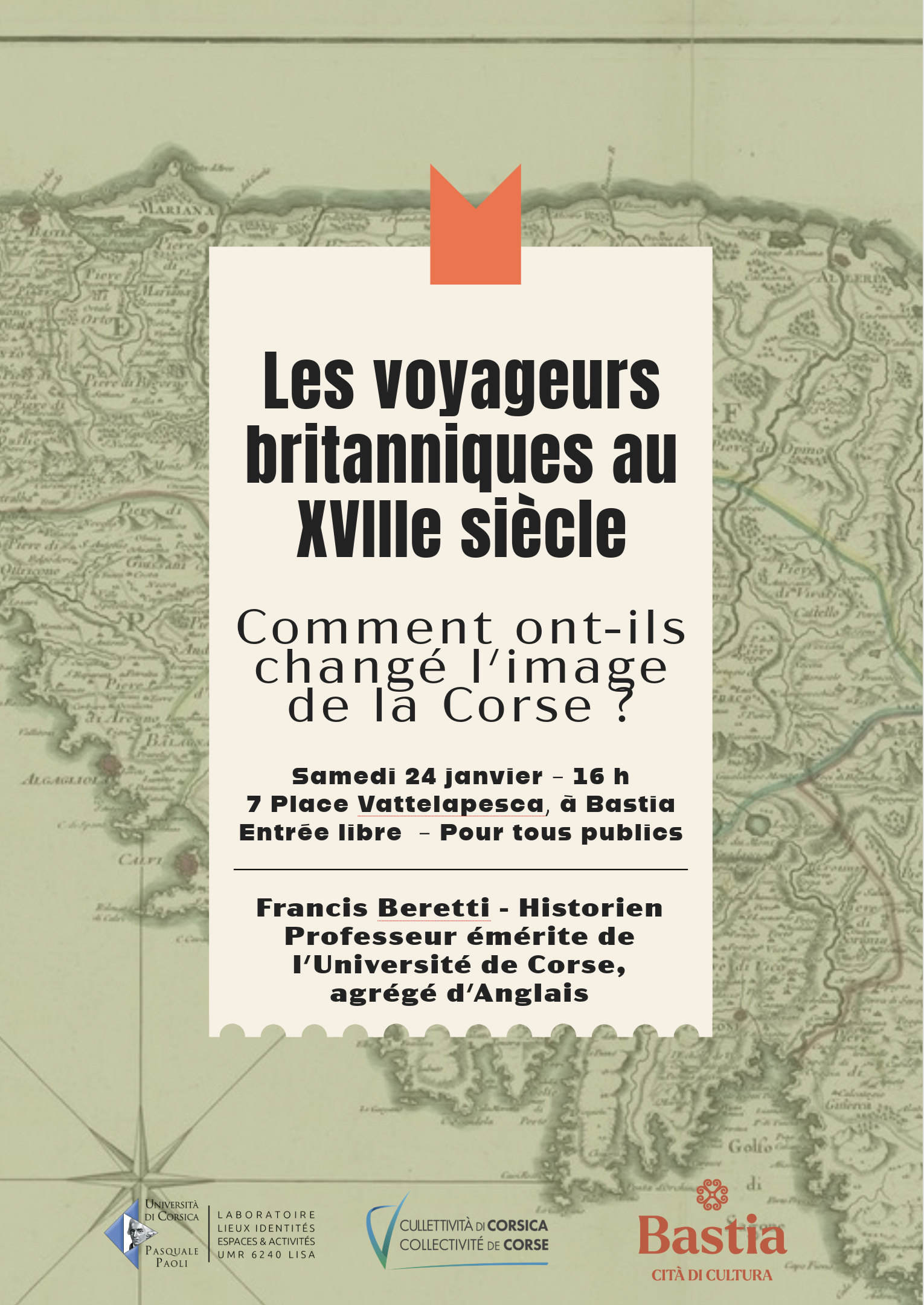 Bastia - Pour ouvrir l'année, Musanostra propose une conférence sur « Les voyageurs britanniques au XVIIIe siècle – Comment ont-ils changé l’image de la Corse »