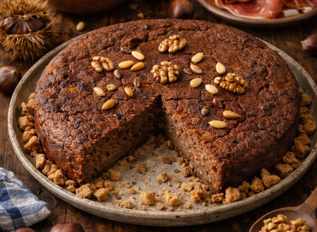 À table -  U castagnacciu (gâteau à la châtaigne)