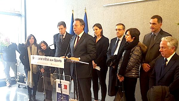 Thierry Braillard avait annoncé sa venue au mois de Mars dernier au ministère des Sports où une plaque a été dévoilée à la mémoire des victimes du 5 Mai 1992