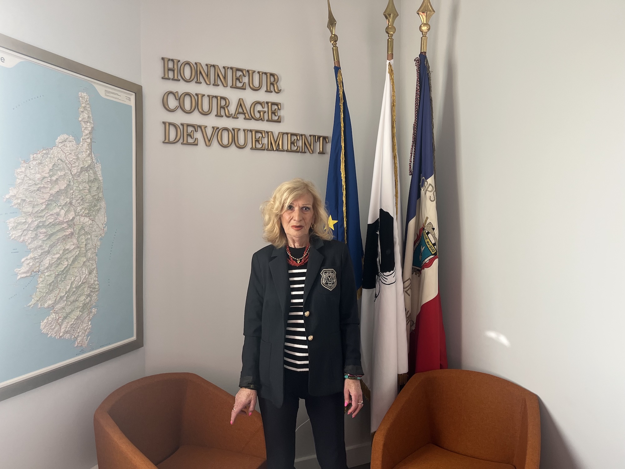 Juliette Poggi a été la première femme sapeur-pompier volontaire du département après s'être engagée en 1977