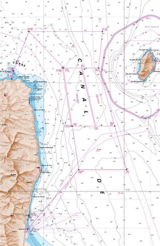 Les caractéristiques du système de séparation du trafic.