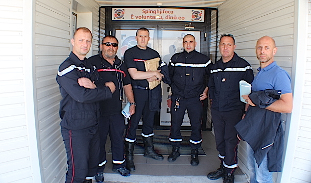 Les représentants de l'intersyndicale avant la réunion