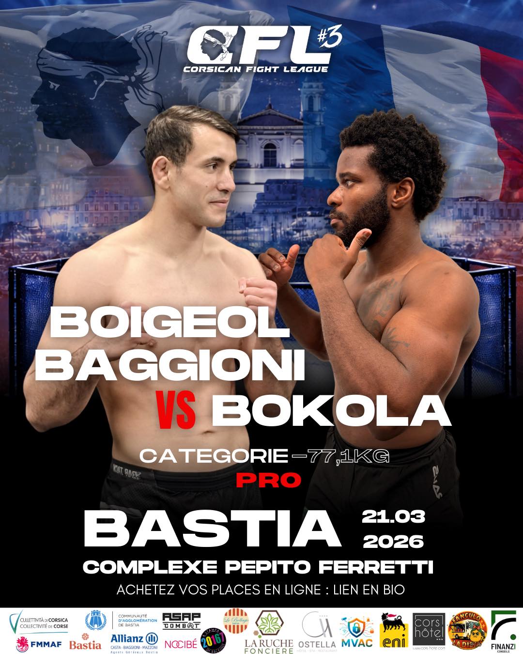 3e combat professionnel pour le bastiais Hugo Boigeol Baggioni