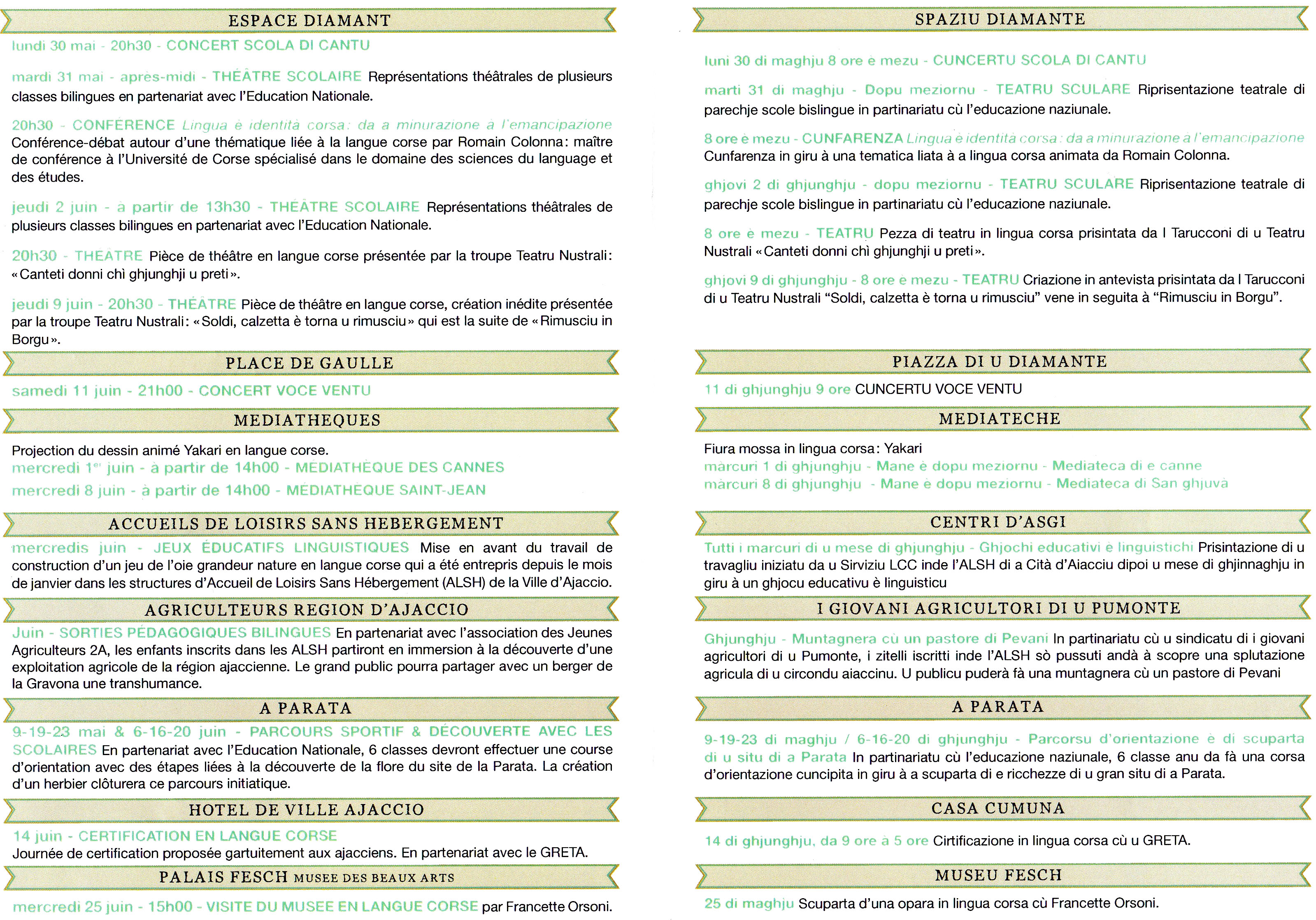 Aiacciu : A festa di a lingua Corsa