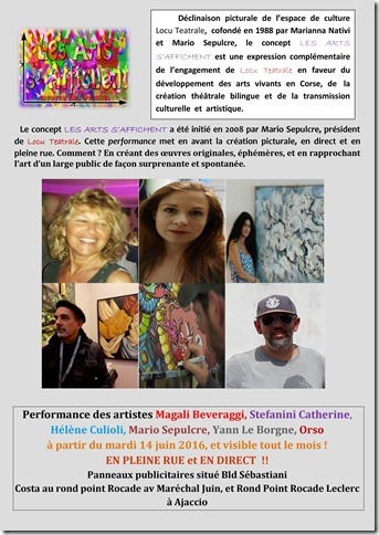 Ajaccio : Le collectif « Les arts s’affichent » s’expose dans la rue