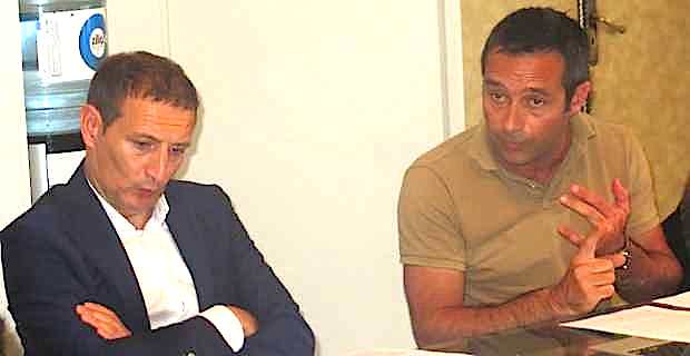 Les bâtonniers Me Jean-Sébastien de Casalta, du barreau de Bastia, et Me Jean-François Casalta du barreau d’Ajaccio.