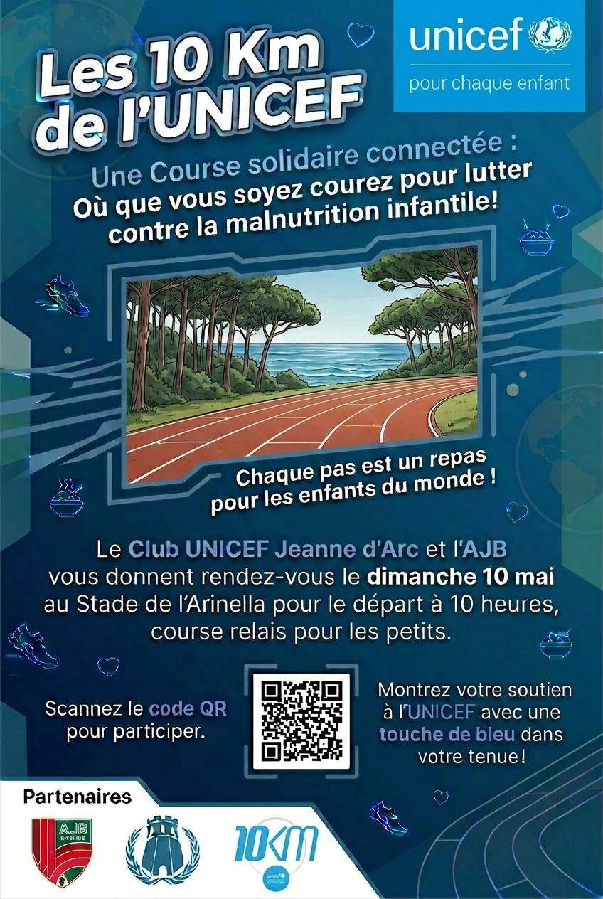 Ce dimanche 10 mai 2e édition de la Course connectée de l'Unicef pour lutter contre la malnutrition infantile.