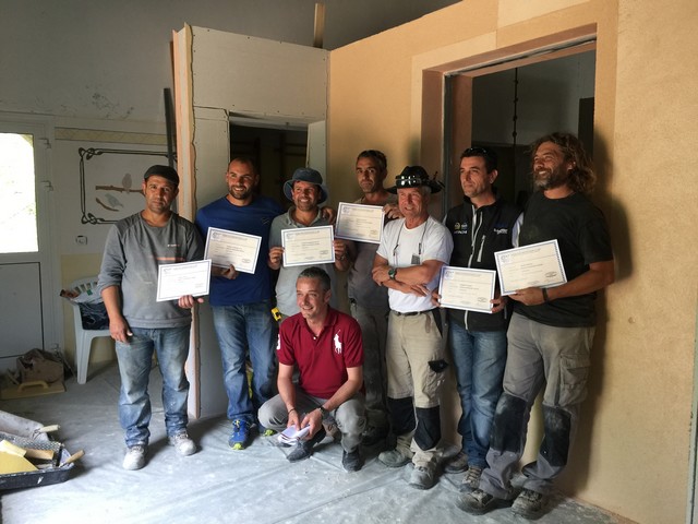 Remise  de diplômes d'Enduiseur-façadier au Pays de Balagne