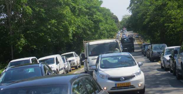 La RT 10 entre Bastia et Bonifacio, totalement bloquée au niveau du centre de Casabianda.