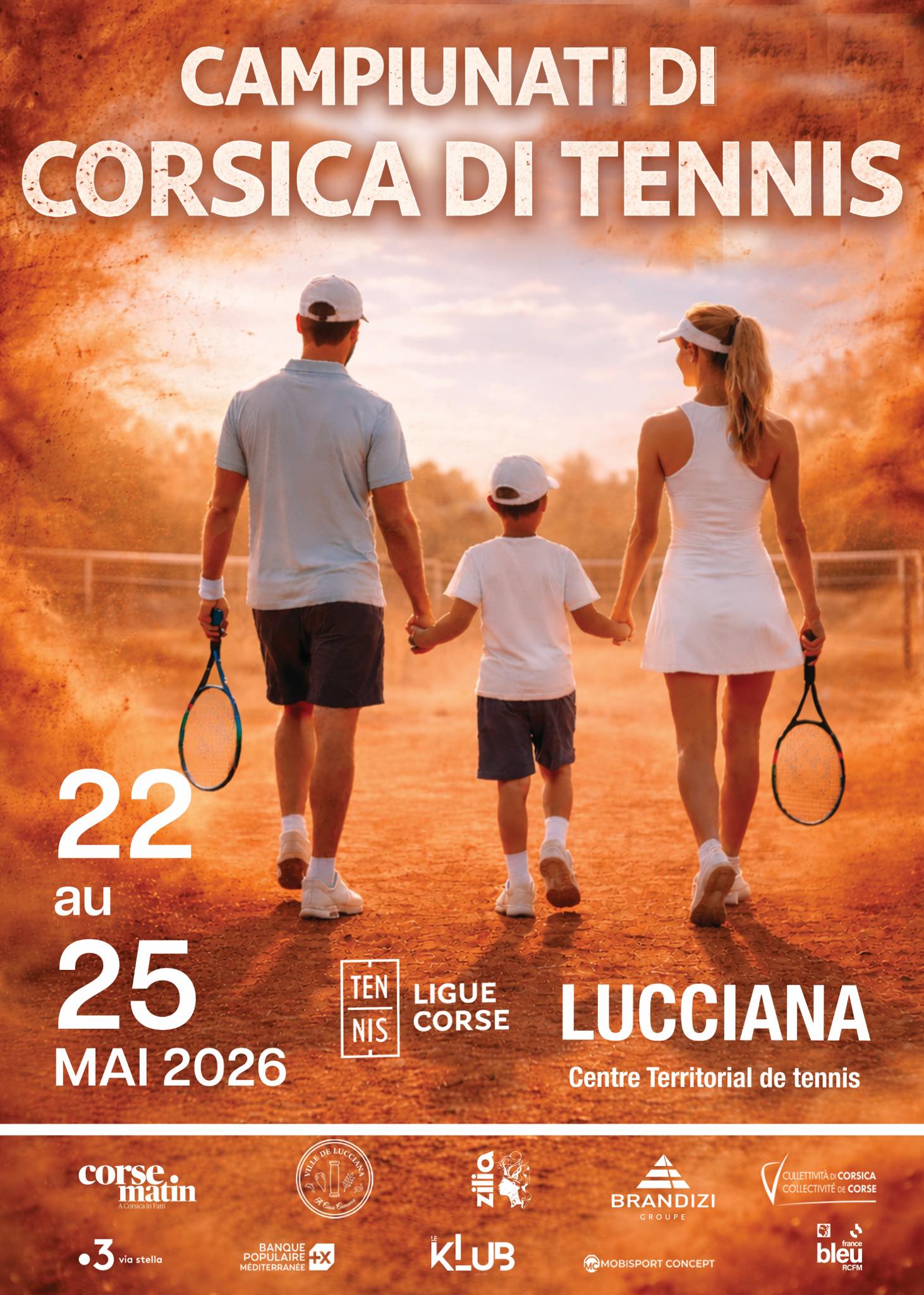 Du 22 au 25 mai se dérouleront sur les courts du centre territorial de ligue et du Tennis Club de Lucciana les 40es championnats Corse de la discipline.