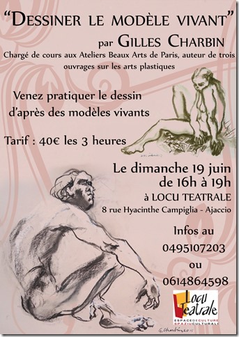 Atelier de dessin d’après modèles vivants dirigé par Gilles Charbin