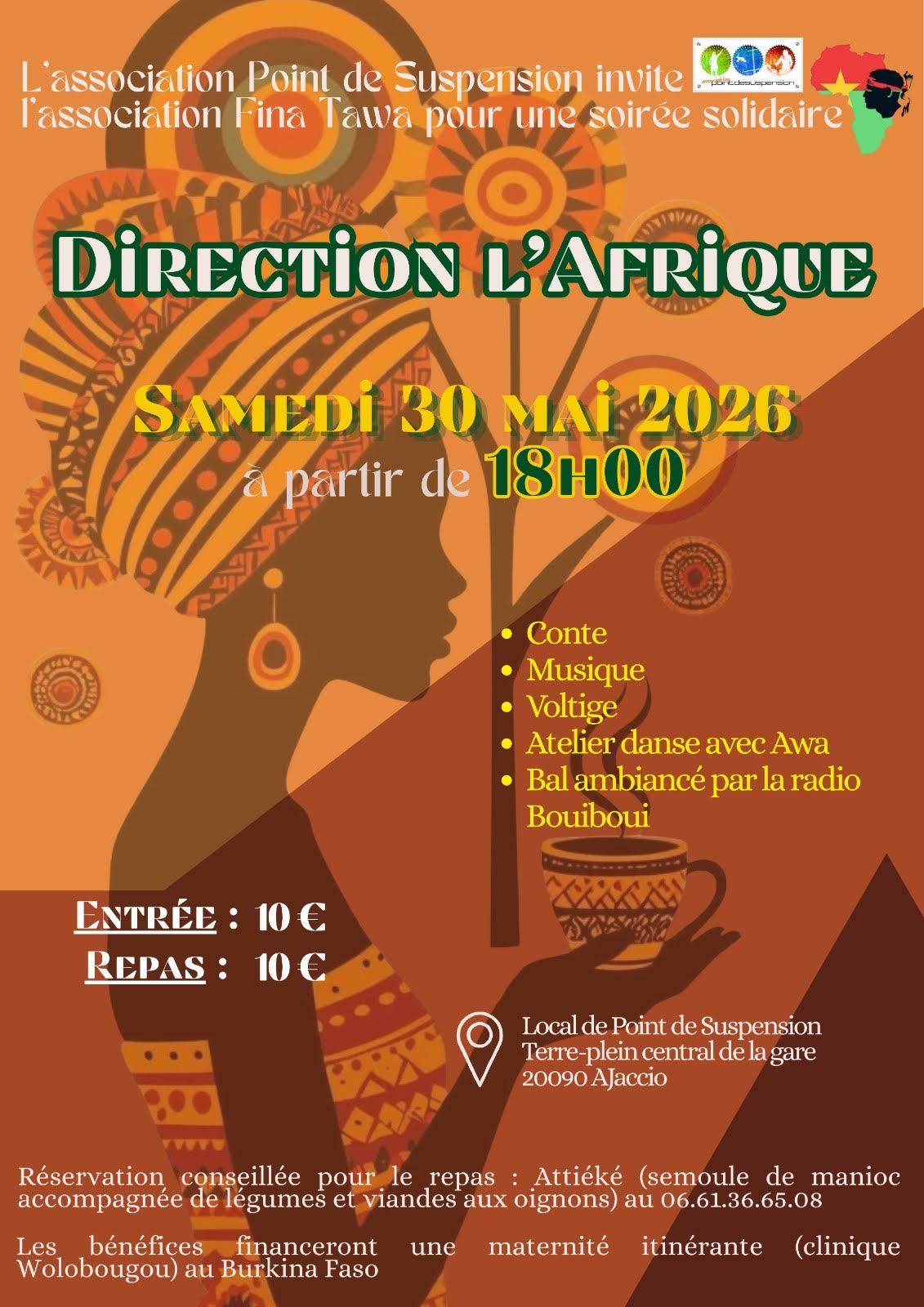 Soirée solidaire baptisée « Direction l’Afrique » 