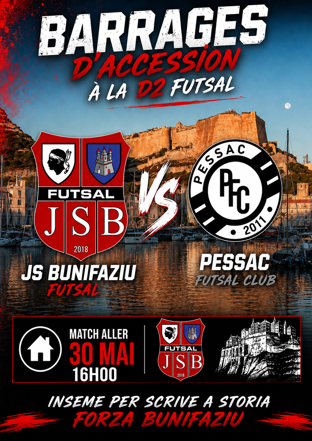  Futsal - La JS Bunifaziu Futsal joue son accession en D2