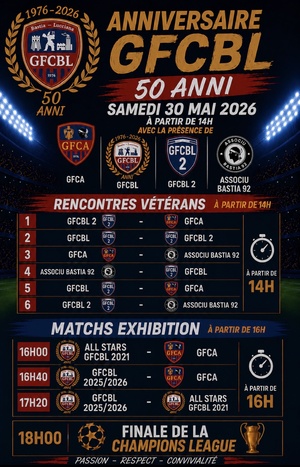 Football - Un super tournoi pour les 50 ans du GFCBL