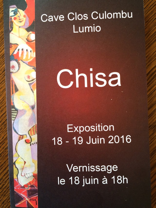 Les oeuvres de Chisa les 18 et 19 juin à Lumio