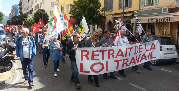 300 personnes dans la rue à Ajaccio contre la Loi travail