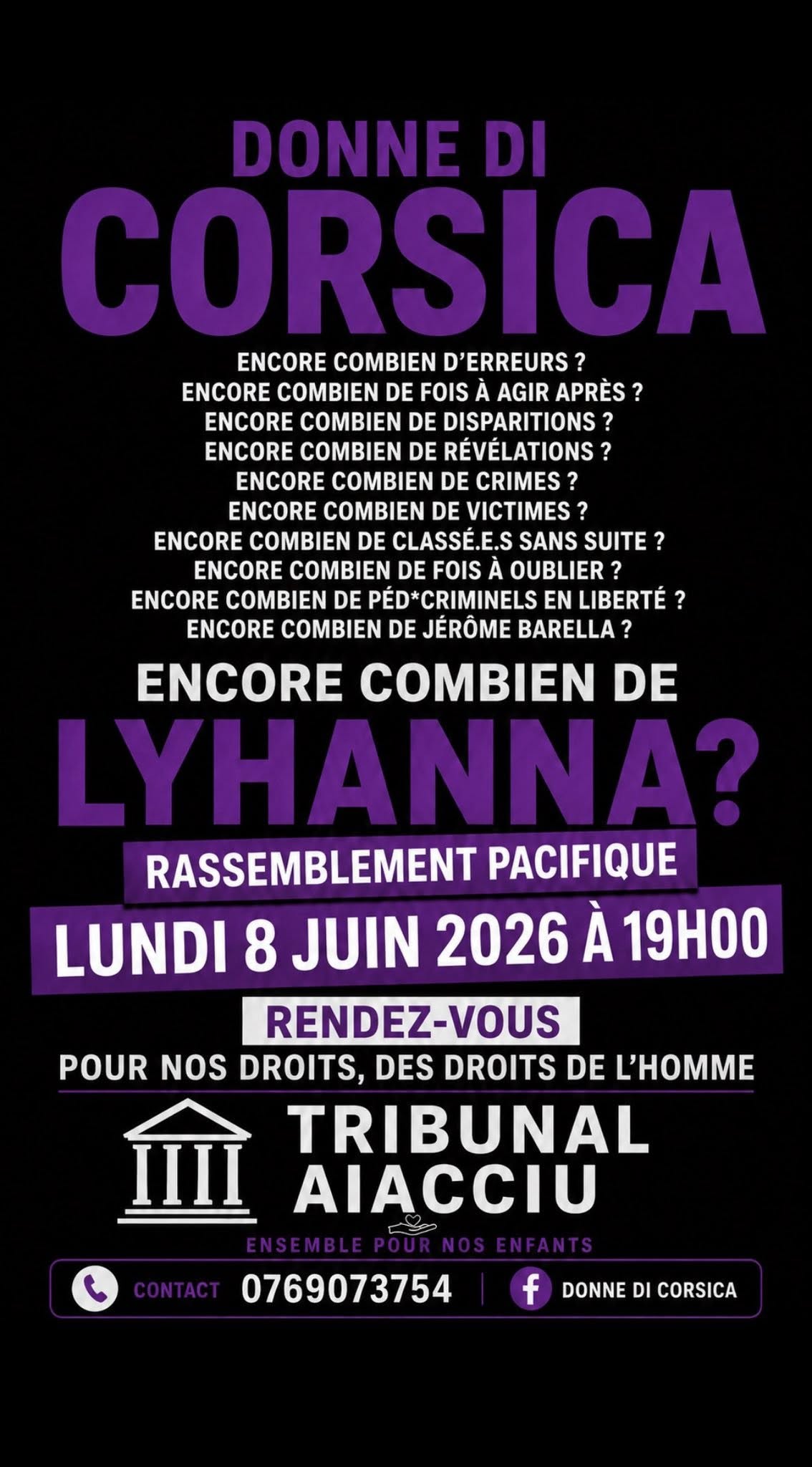 À Ajaccio et Bastia, des appels à rassemblement après le meurtre de la petite Lyhanna