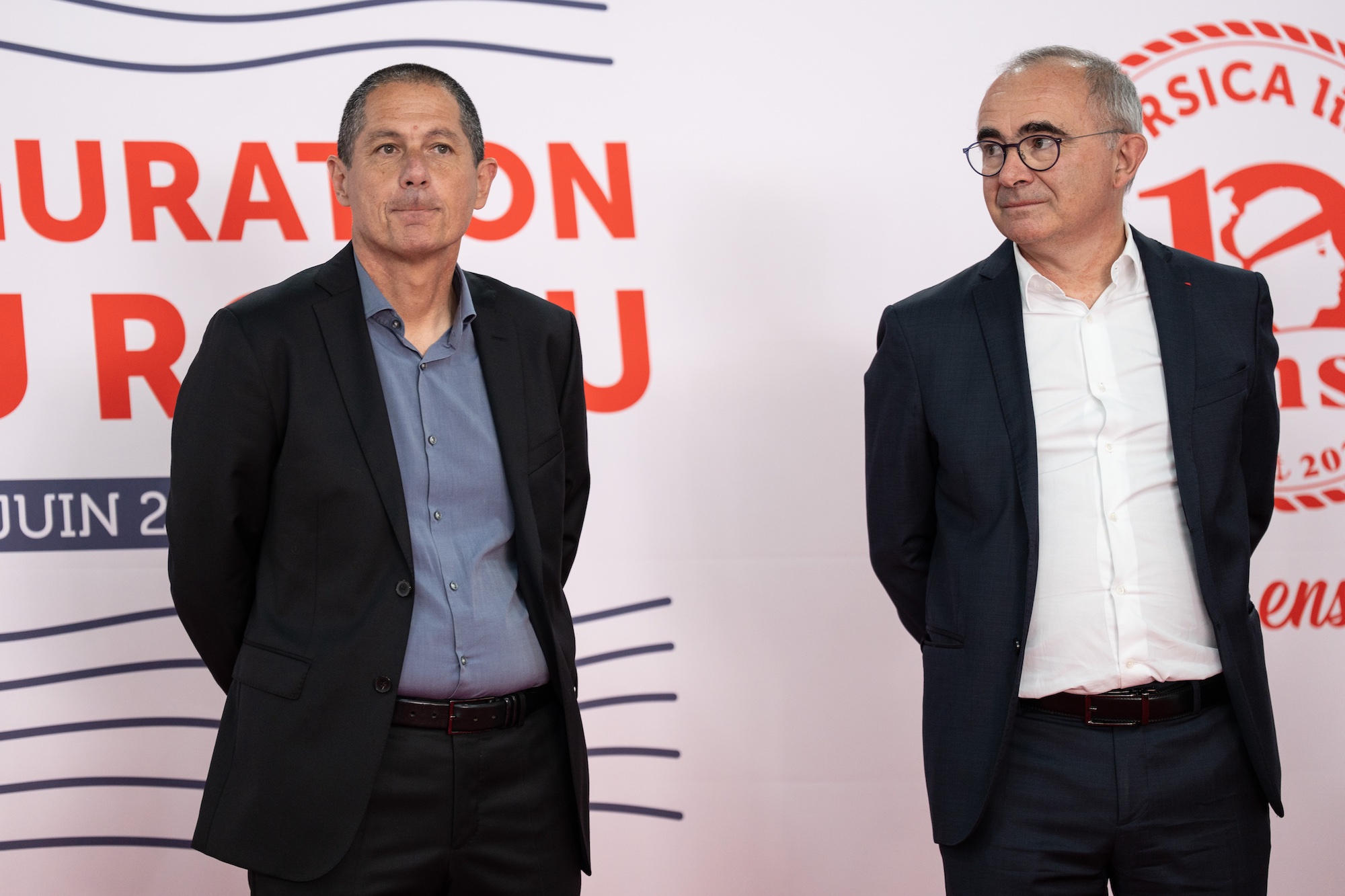 Pascal Trojani, président de Corsica Linea et Pierre-Antoine Villanova, directeur général (Photos : Paule Santoni)