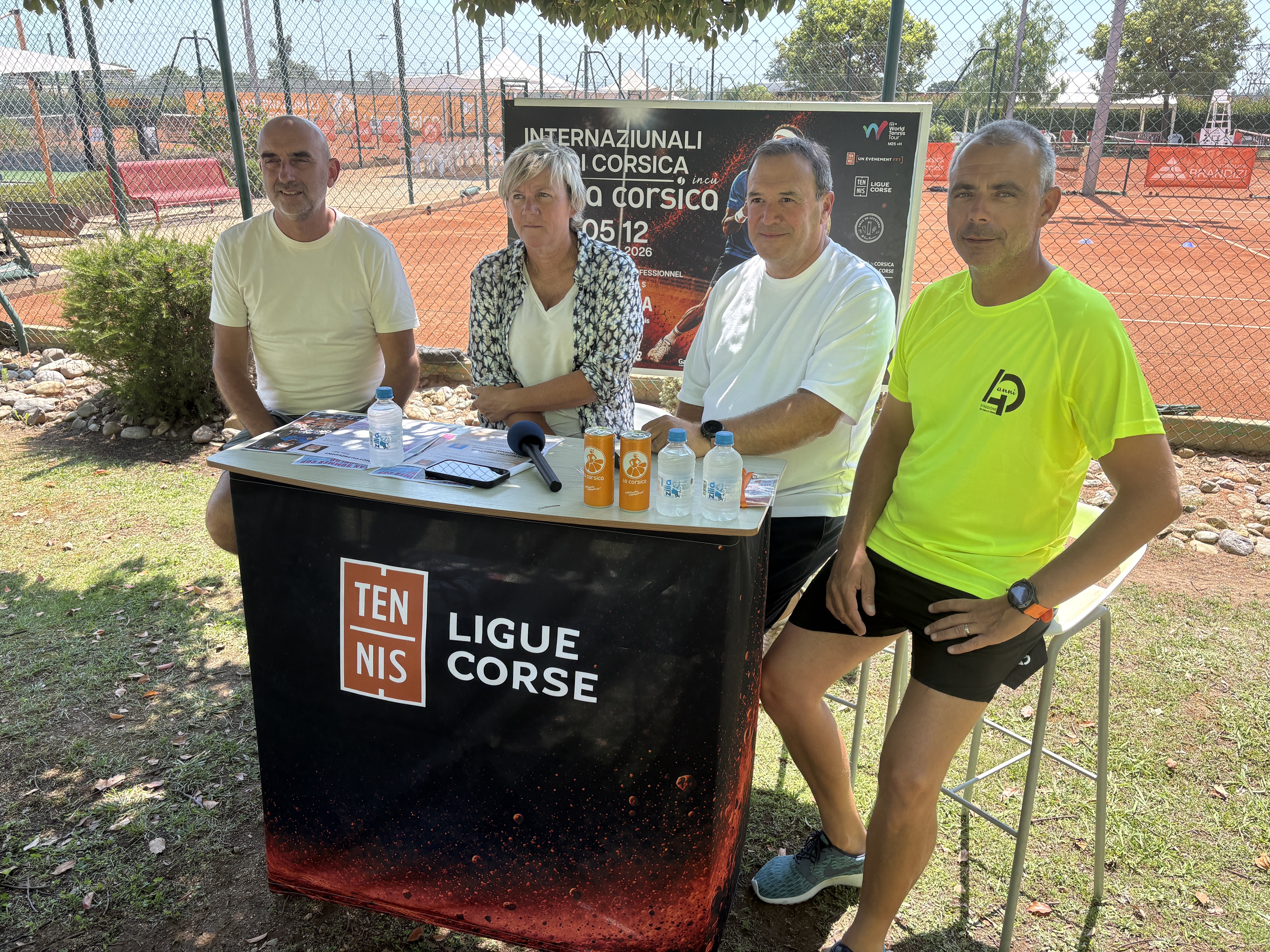 Fred Casamatta, Vicky Albertini, Philippe Medori et Laurent Huet (Directeur Fédéral de la performance) ont présenté ces deux grands rendez-vous tennistiques