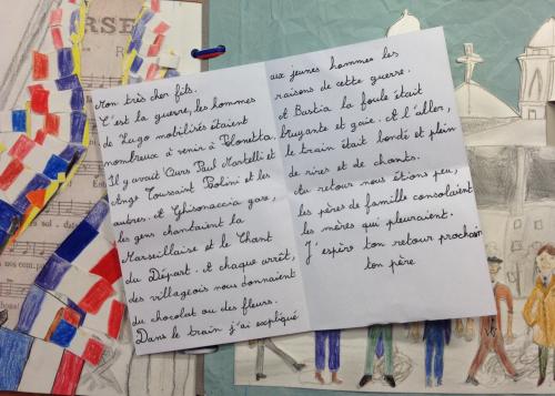 Une page du carnet réalisé par les enfants.