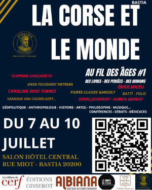 « Aurelius » présente son 1er Festival du Livre du 7 au 10 juillet à Bastia.
