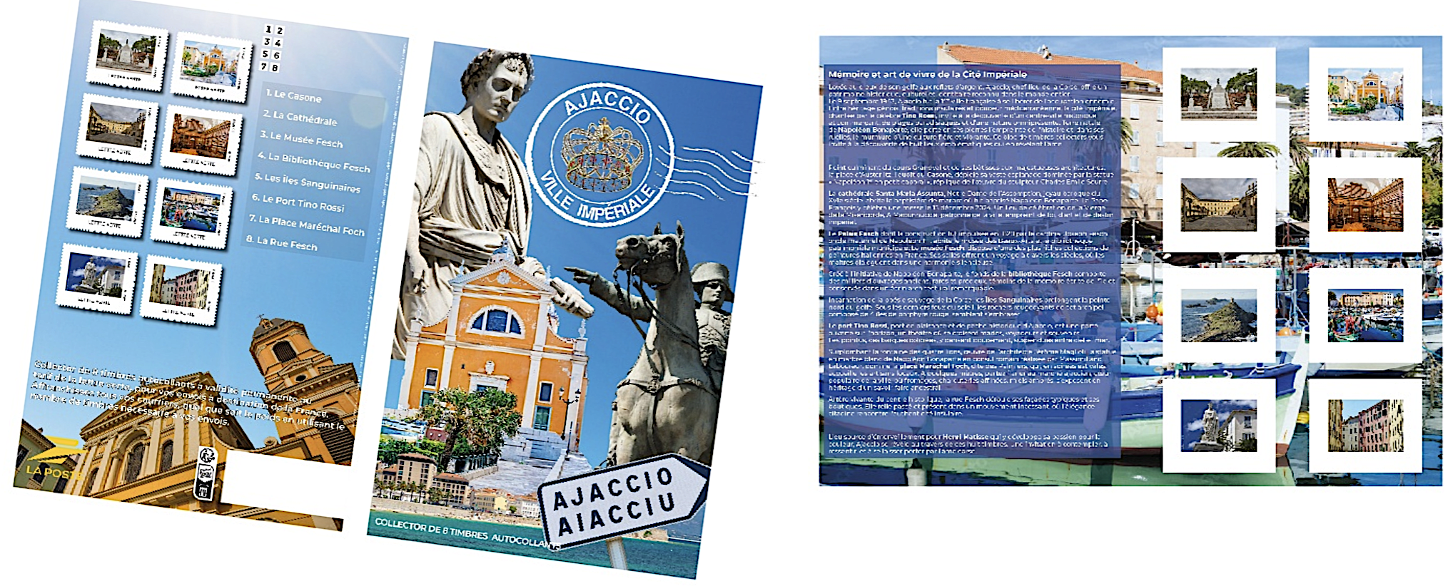 La Poste met le patrimoine corse à l'honneur avec trois nouveaux collectors de timbres